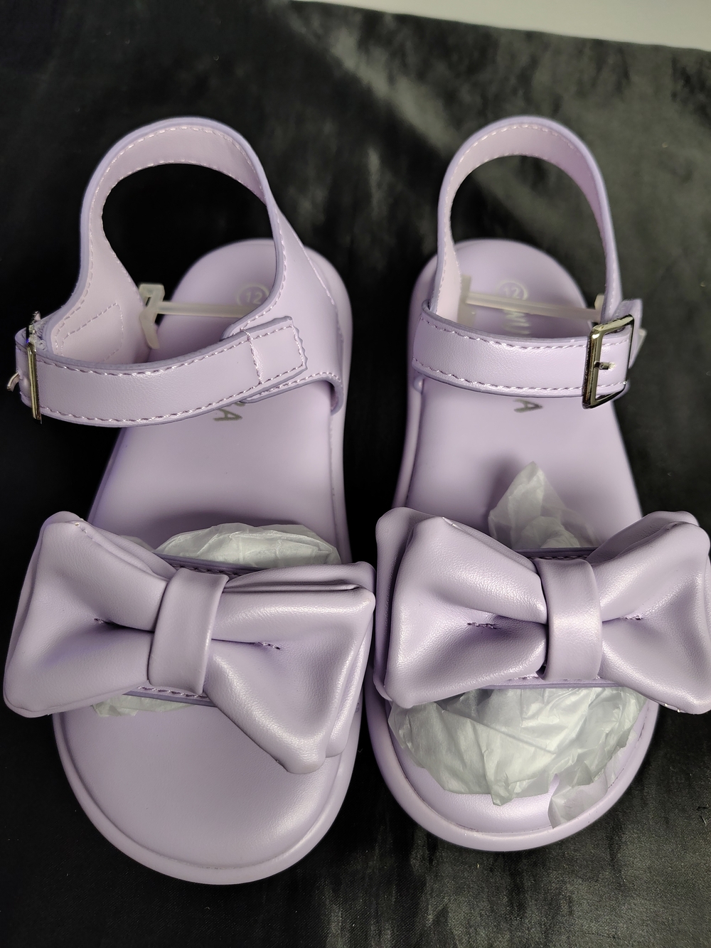 Girls' Bow Strap Sandals in Lilac Purple
